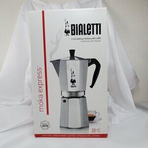 Bialetti Moka Express 18 Cups Stovetop Espresso Maker Real Italian Coffee